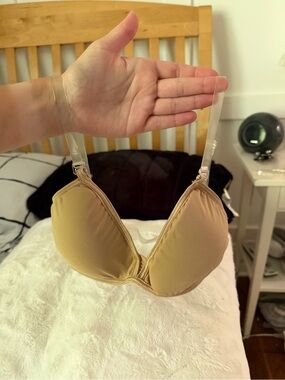 Dance Bra in Nude with Clear Straps